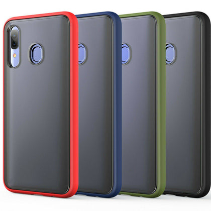 For Samsung Galaxy A50 A20 A30 Case Frosted Rubber Cover +Tempered Glass - Place Wireless