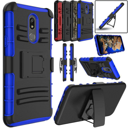 For LG Stylo 4/4 Plus Hybrid Armor Belt Clip Holster Kickstand Phone Case Cover - Place Wireless