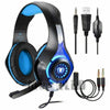 Super Bass Wired Gaming 3.5mm Headphones Hi-Fi Stereo Earphones Headsets Mic