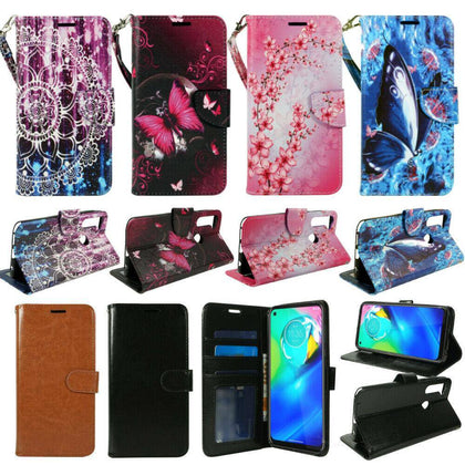 For Motorola Moto G Fast, PU Leather Wallet Phone Case Cover Flip Stand Strap - Place Wireless