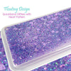 For Samsung Galaxy A11, Liquid Glitter Bling Clear Protective Case Ring Stand