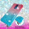 For LG Aristo 4 Plus , Tribute Royal , Arena 2 , Escape Plus , K30 (2019), LG Prime 2 Liquid Glitter Rubber Clear Case Cover Ring Stand