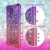 For LG Aristo 4 Plus , Tribute Royal , Arena 2 , Escape Plus , K30 (2019), LG Prime 2 Liquid Glitter Rubber Clear Case Cover Ring Stand