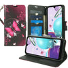 For LG Aristo 5, Tribute Monarch, PU Leather Wallet Phone Case Flip Stand Strap