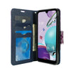 For LG Aristo 5, Tribute Monarch, PU Leather Wallet Phone Case Flip Stand Strap