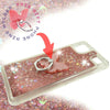 For LG K92 (5G) - Liquid Glitter Bling Clear Protective Case Cover + Ring Stand