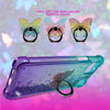 For LG K92 (5G) - Liquid Glitter Bling Clear Protective Case Cover + Ring Stand