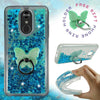 For LG Stylo 4| 4 Plus| Liquid Glitter Rubber Clear Phone Case Cover