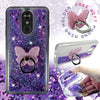 For LG Stylo 4| 4 Plus| Liquid Glitter Rubber Clear Phone Case Cover