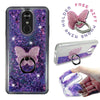 For LG Stylo 4| 4 Plus| Liquid Glitter Rubber Clear Phone Case Cover