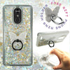 For LG Stylo 4| 4 Plus| Liquid Glitter Rubber Clear Phone Case Cover