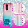 For LG Stylo 4| 4 Plus| Liquid Glitter Rubber Clear Phone Case Cover