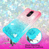 For LG Stylo 4| 4 Plus| Liquid Glitter Rubber Clear Phone Case Cover