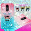 For LG Stylo 4| 4 Plus| Liquid Glitter Rubber Clear Phone Case Cover