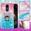 For LG Stylo 4| 4 Plus| Liquid Glitter Rubber Clear Phone Case Cover