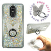 For LG Stylo 5, 5 Plus, 5v| Liquid Glitter Rubber Clear Phone Case Cover