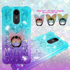 For LG Stylo 5, 5 Plus, 5v| Liquid Glitter Rubber Clear Phone Case Cover