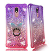 For LG Stylo 5, 5 Plus, 5v| Liquid Glitter Rubber Clear Phone Case Cover