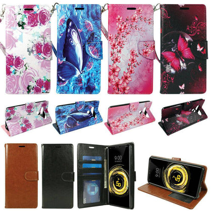 For LG V50 ThinQ 5G PU Leather Wallet Phone Case Flip Stand Magnet Strap Card - Place Wireless