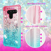 For LG V50, V50 ThinQ 5G Liquid Quicksand Glitter Soft Rubber Bling Case Cover w Ring