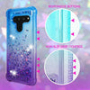 For LG V50, V50 ThinQ 5G Liquid Quicksand Glitter Soft Rubber Bling Case Cover w Ring