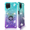 For Samsung Galaxy A12 2021- Liquid Glitter Bling Case Cover Phone Ring Stand