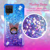 For Samsung Galaxy A12 2021- Liquid Glitter Bling Case Cover Phone Ring Stand