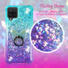 For Samsung Galaxy A12 2021- Liquid Glitter Bling Case Cover Phone Ring Stand