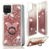 For Samsung Galaxy A12 2021- Liquid Glitter Bling Case Cover Phone Ring Stand