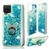 For Samsung Galaxy A12 2021- Liquid Glitter Bling Case Cover Phone Ring Stand