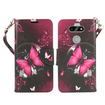 For LG Aristo 5, Tribute Monarch, PU Leather Wallet Phone Case Flip Stand Strap - Place Wireless