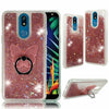 For LG Stylo 5, 5 Plus, 5v| Liquid Glitter Rubber Clear Phone Case Cover