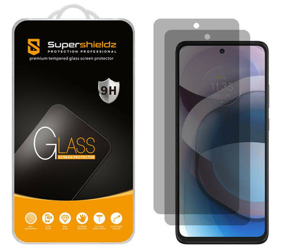 2x Supershieldz Privacy Tempered Glass Screen Protector for Motorola One 5G Ace