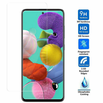 2-Pack Premium Tempered Glass Film Screen Protector for Samsung Galaxy A51 / A71 - Place Wireless