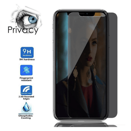 iPhone X XS / XR / XS Max / 11 /11 Pro / 11 Pro Max Privacy Anti-Spy Tempered Glass Screen Protector - Place Wireless