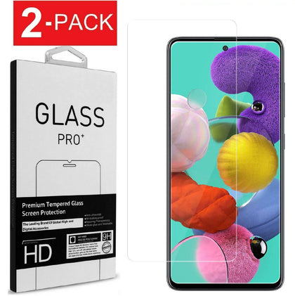 2-Pack Premium Tempered Glass Film Screen Protector for Samsung Galaxy A51 / A71 - Place Wireless