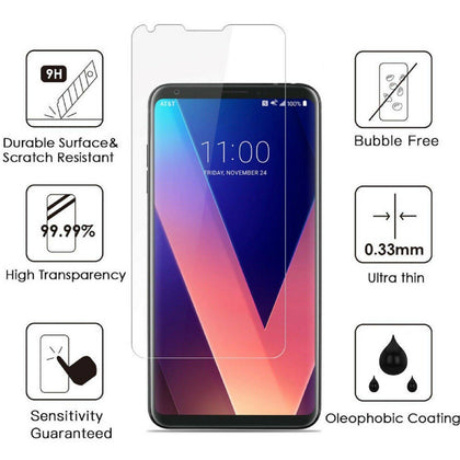 [2-Pack] Premium Tempered Glass Screen Protector For LG V30 - Place Wireless