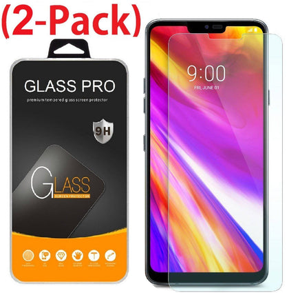 2-Pack Premium Tempered Glass Screen Protector Saver for LG G7 ThinQ - Place Wireless
