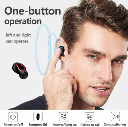 Bluetooth 5.0 Headset TWS Wireless Earphones Mini Earbuds Stereo Headphones - Place Wireless