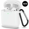 For AirPods Silicone Case + Keychain Protective Cover Skin For AirPod Case 2 & 1