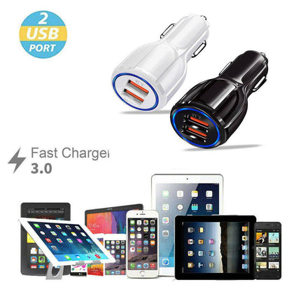 Dual USB 3.1A 12V Car Charger Adapter 3.0 Fast Charging For Android Samsung USA - Place Wireless