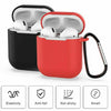 For AirPods Silicone Case + Keychain Protective Cover Skin For AirPod Case 2 & 1