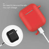 For AirPods Silicone Case + Keychain Protective Cover Skin For AirPod Case 2 & 1