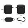 For AirPods Silicone Case + Keychain Protective Cover Skin For AirPod Case 2 & 1