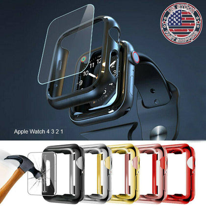 For Apple Watch 5 4 3 2 Full Case Cover Screen Protector iWatch 38/42mm 40/44mm - Place Wireless