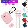 Strap Holder & Silicone Case Cover For Apple AirPod Air Pod Accessories AirPods