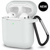 For AirPods Silicone Case + Keychain Protective Cover Skin For AirPod Case 2 & 1