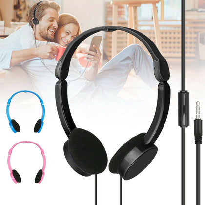 Kids Over Wired Ear Headphones Headband Kids Girl Earphones Pink for iPad/Tablet - Place Wireless
