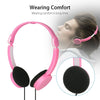 Kids Over Wired Ear Headphones Headband Kids Girl Earphones Pink for iPad/Tablet