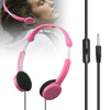 Kids Over Wired Ear Headphones Headband Kids Girl Earphones Pink for iPad/Tablet